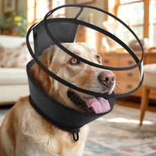 Soft Dog Cone for Dogs After Surgery,Transparent Breathable Dog Cone Collar f...