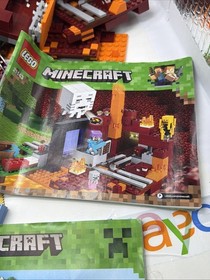 LEGO Minecraft Set Lot The Nether Portal (21143) 100% Complete 21123 21140 Extra