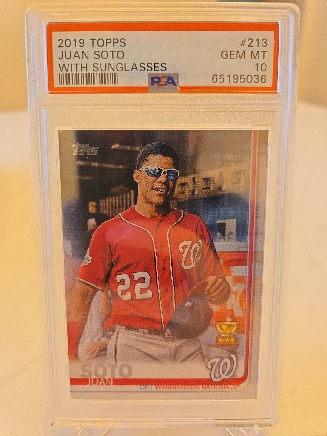 2019 Topps - Juan Soto Sunglasses PSA 10 Gem MT #213