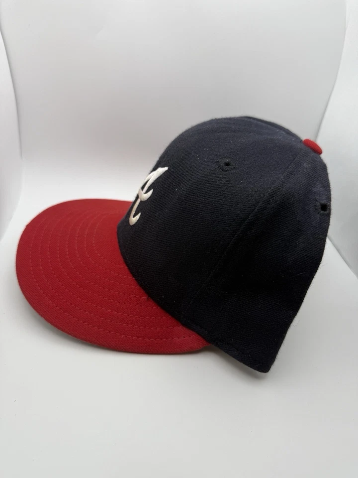 Vintage Atlanta Braves Hat Mens 7 3/8 New Era Wool Diamond Collection MLB USA - Image 2 of 4