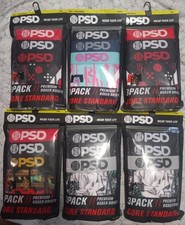 PSD Men's 3PK Boxer Brief Underwear Multiple Sizes Brand New In Package Lot of 7
