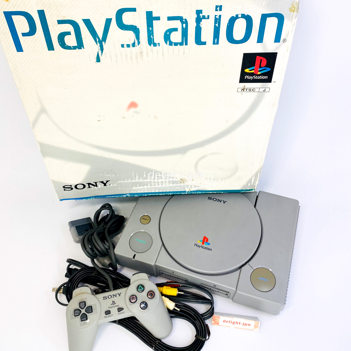 SONY PlayStation SCPH-5500 本体とコントローラー PS1 Playstation 1 CONSOLE SCPH-5500 GREEN BOX CONTROLLER SONY PS
