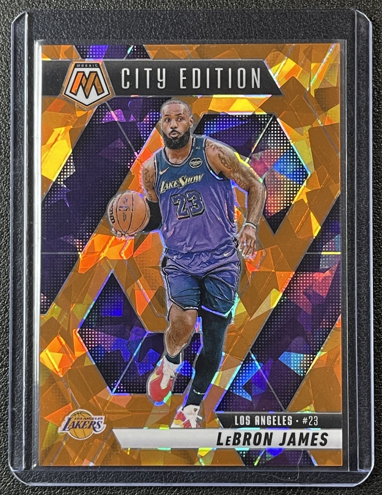 LEBRON JAMES 2024-25 PANINI MOSAIC #286 ORANGE ICE CITY EDITION 38/49