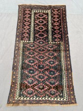 Black 3x5 Caucasian Turkish Prayer Rug Antique Tribal Afghan Hand Knotted 2x5