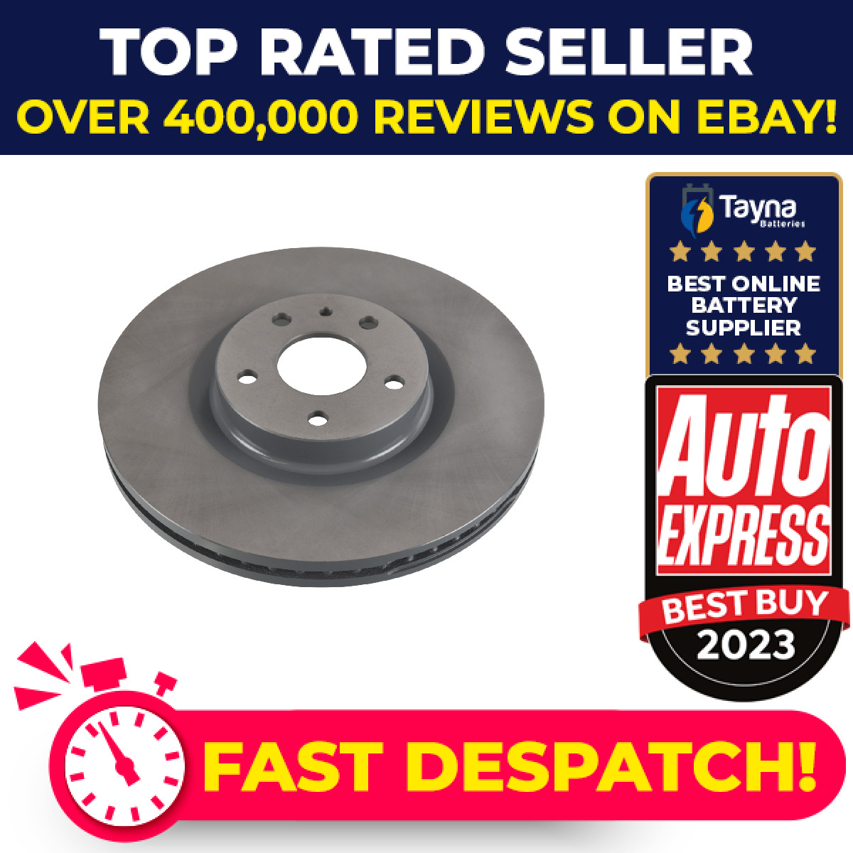 2x Brake Discs Pair Vented fits FORD MONDEO Mk5 2.0 Front 2014 on C20EDEF 316mm