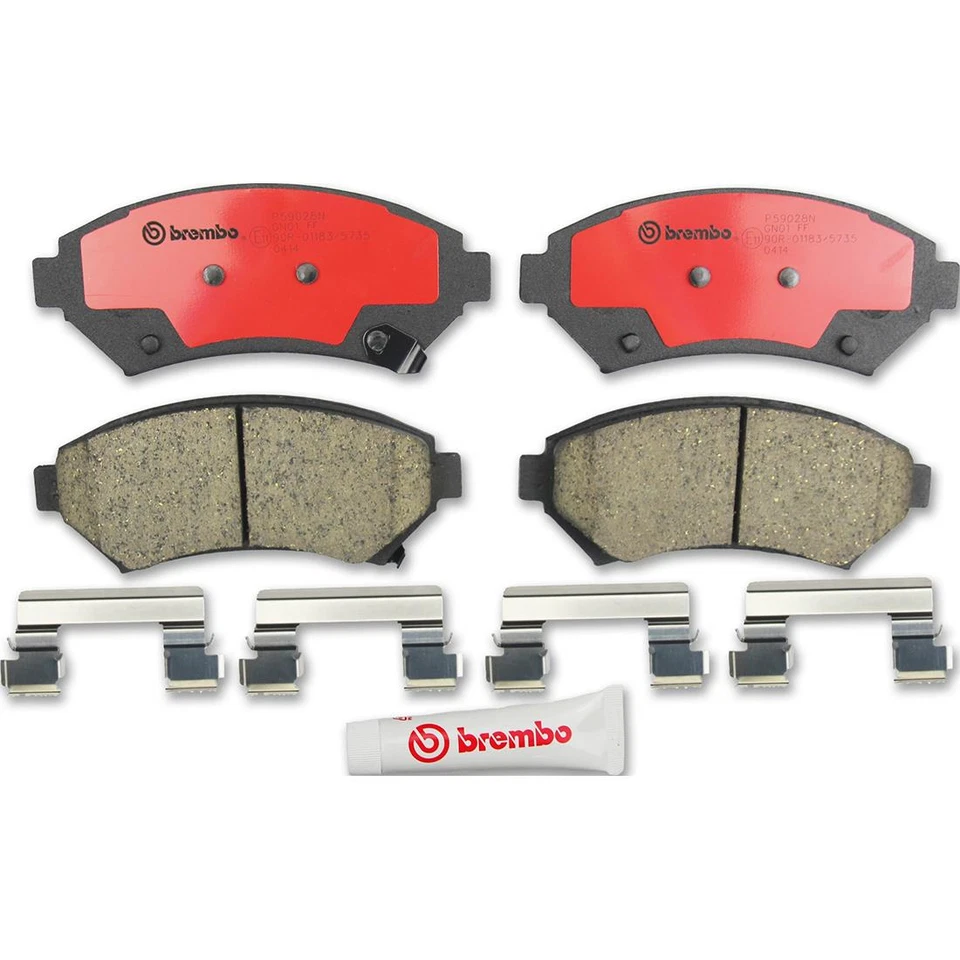 Kit de pastillas de freno Brembo delanteras y traseras de cerámica para Buick Cadillac Oldsmobile Pontiac Foto 4 de 4