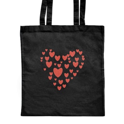 Klassische schwarze Shopper-Tasche ''A Heart Of Many Hearts'' (ZB00027255)