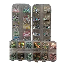 Autumn Christmas Nail Art Decoration Sequins bling  Set 3 Boxes Set A