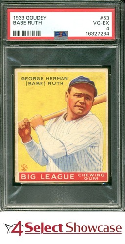 1933 GOUDEY #53 BABE RUTH YANKEES HOF PSA 4