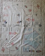 Lot 2 Daisy Kingdom Fabric Panels Childrens Collars, Doll Collars, Vintage 1991