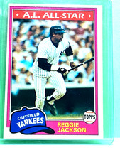 Reggie Jackson 1981 topps All-Star baseball card