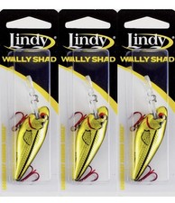 (LOT OF 3) LINDY WALLY SHAD 2.5" 1/3OZ LWS243 GOLD/BLACK   Free Shipping