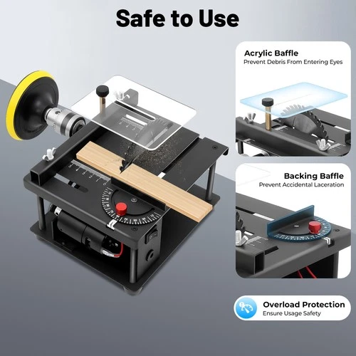 4.3" Mini Electric Table Saw Hobby&Craft Power Tool Metal Wood Cutting Machine