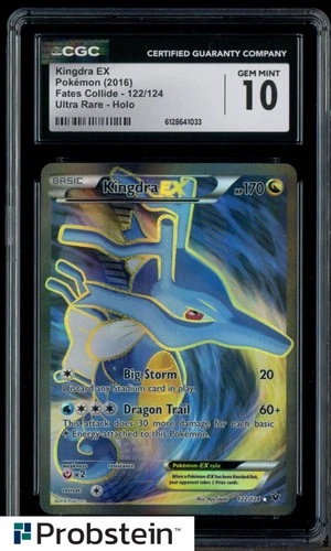 2016 Pokemon Fates Collide Ultra Rare #122 Kingdra EX CGC 10 GEM MINT