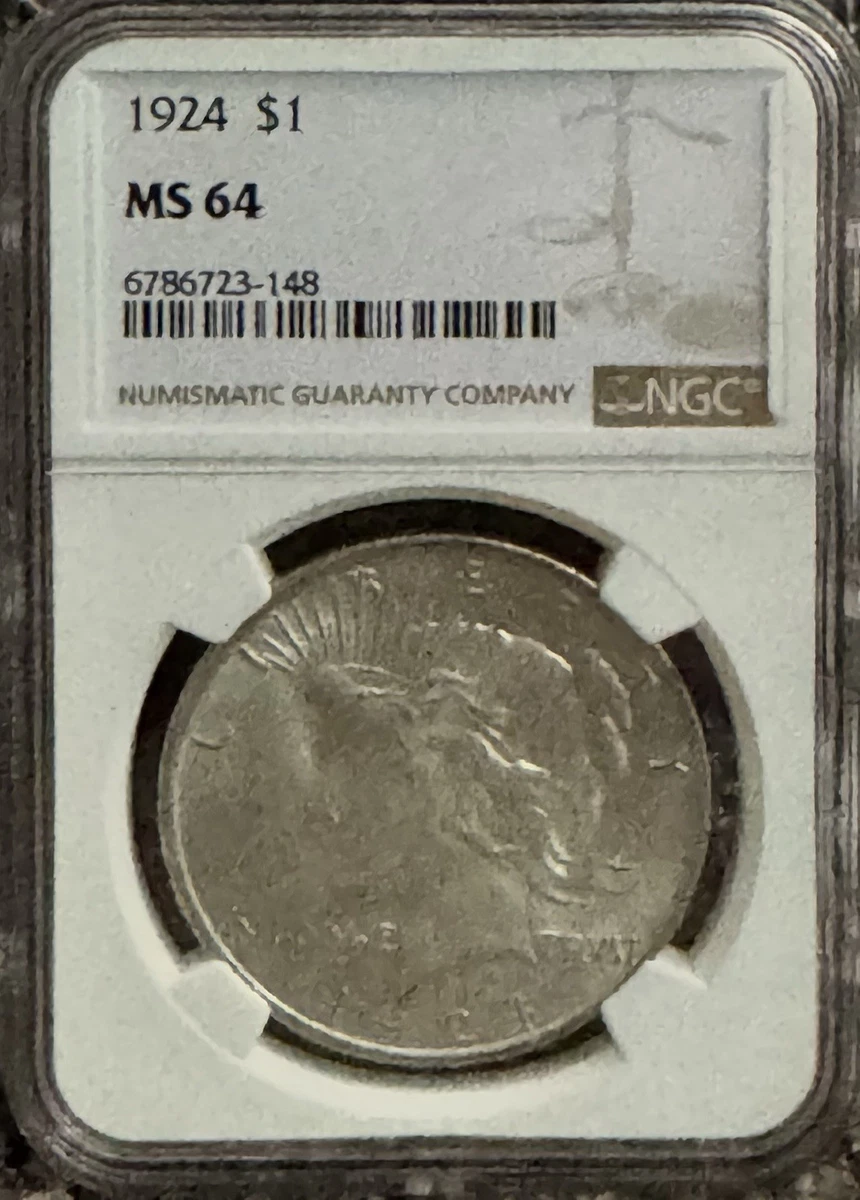 MS 64 Graded 1924 Year Peace Dollars (1921-1935) for sale | eBay