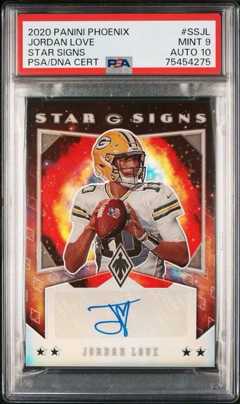 2020 Panini Phoenix Star Signs Jordan Love Auto RC #SSJL PSA 9 Auto 10 Rare SP