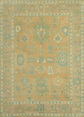 Oushak Turkish Area Rug 8x11Ft Handmade Transitional Vegetable Dye Carpet