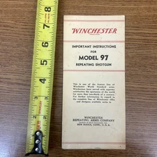 Winchester Model 97 Pump Shotgun  Instruction Manual. Vintage Original