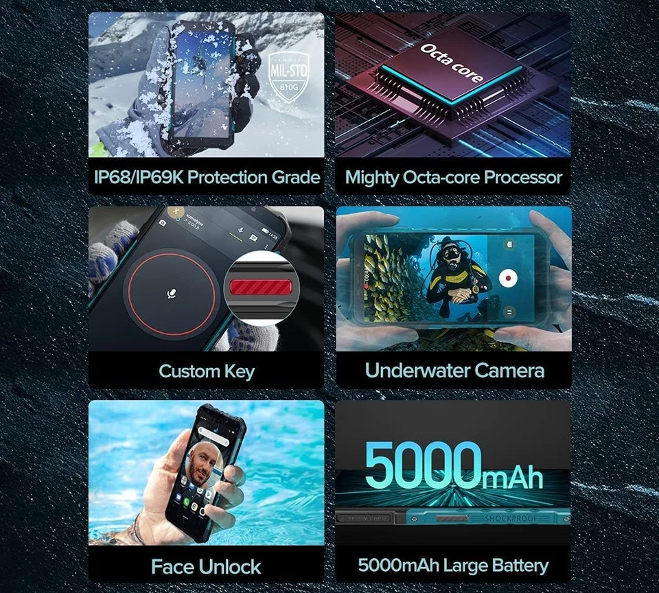 Ulefone Armor X9 Pro – Smartphone Rugged 4 Go/64 Go, Android 11, IP68 Noir - Photo 3/4