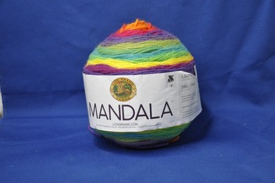 Yarn Mandala Acrylic, #209 Gnome Rainbow Yarn 5.3 oz Light NEW Lion Brand