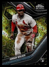 2023 Topps Chrome Black Gold Diamond Refractor #65 Jordan Walker RC ROOKIE 23/50