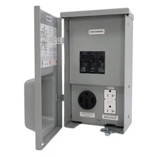 60 Amp RV Panel Outlet with 50 Amp Receptacle ,Breakers and GFCI Duplex