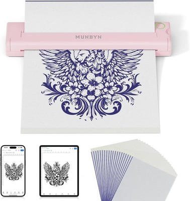 MUNBYN Tattoo Drucker Bluetooth, Stencil Drucker, Tattoo Printer Thermodrucker