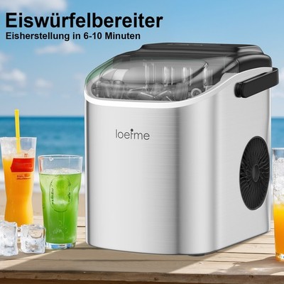 1,2L Ice Maker Portable Countertop 6Min Fast Ice Making 12kg/24H Self-Cleaning