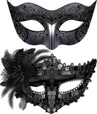 Couple Masquerade Masks Set Venetian Party Mask Costume Mask