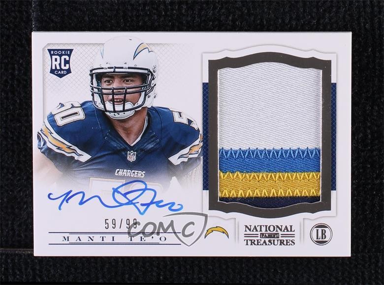 2013 National Treasures Signature Materials 59/99 Manti Te'o #222 Rookie Auto RC