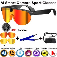 AI Smart Sunglasses Bluetooth5.0 Glasses Music Stereo Speaker Mic Calling