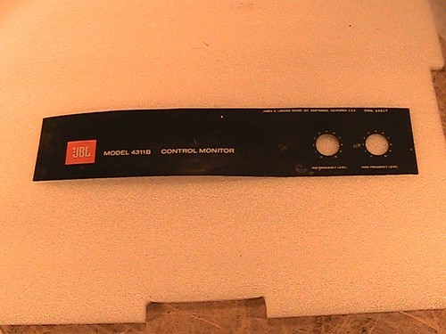 JBL 4311B Control Monitor Metal Cabinet Label Badge Panel
