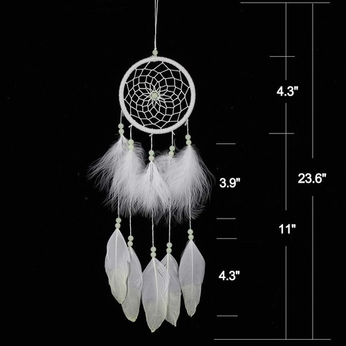 Luminous Dream Catcher,Manual Feather Hanging Decor Catcher For Type 2 - Picture 6 of 7