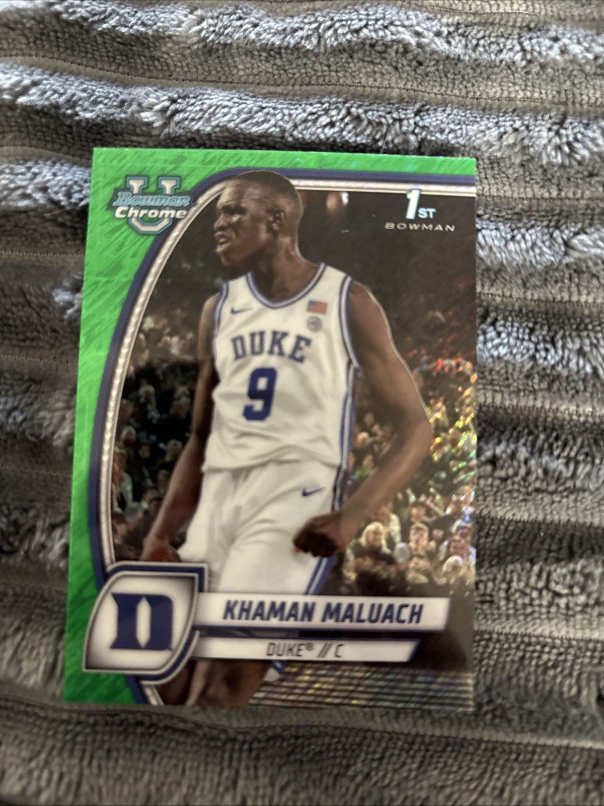 2024-25 Bowman Chrome U KHAMAN MALUACH #46 1st Bowman Green Shimmer - Duke