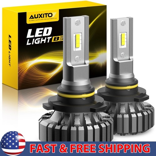 2-Pack 9005/HB3 LED Headlight Bulbs - 20W 6000K White High Beam Replacement, 10,000 Hour Life