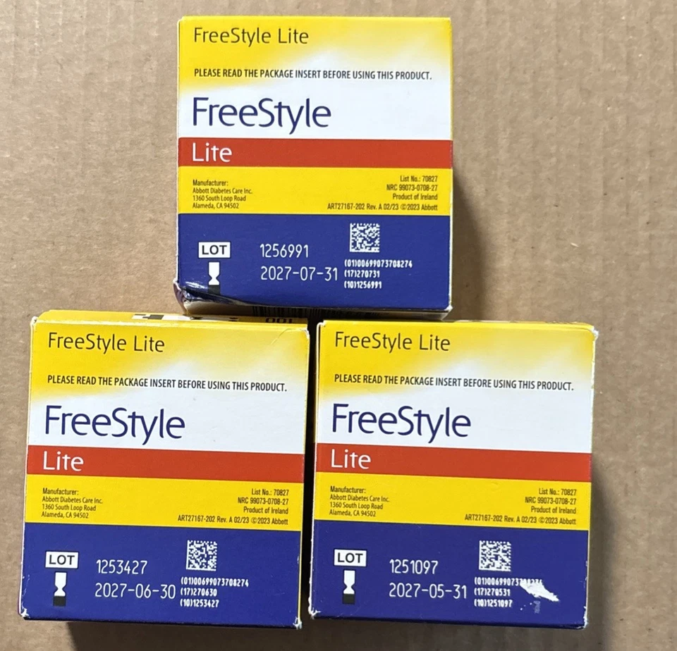 3 cajas de 100 tiras reactivas Freestyle Lite 300 en total. Exp 5/31/27 - 7/31/27 Foto 2 de 2