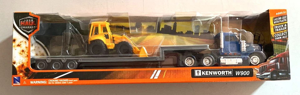 Camion Kenworth W900 con Rimorchio e Ruspa 1:43 Die-Cast Modellino Collezione - Immagine 3 di 3