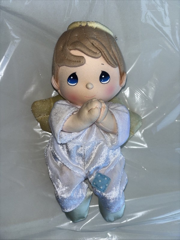Vintage Precious Moments Praying Boy Angel 10" Plush Doll Plush Stuffy