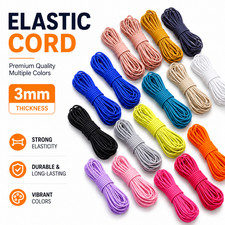 Elastic Bungee Rope Shock Cord Tie Down Various Lengths & Thicknesses