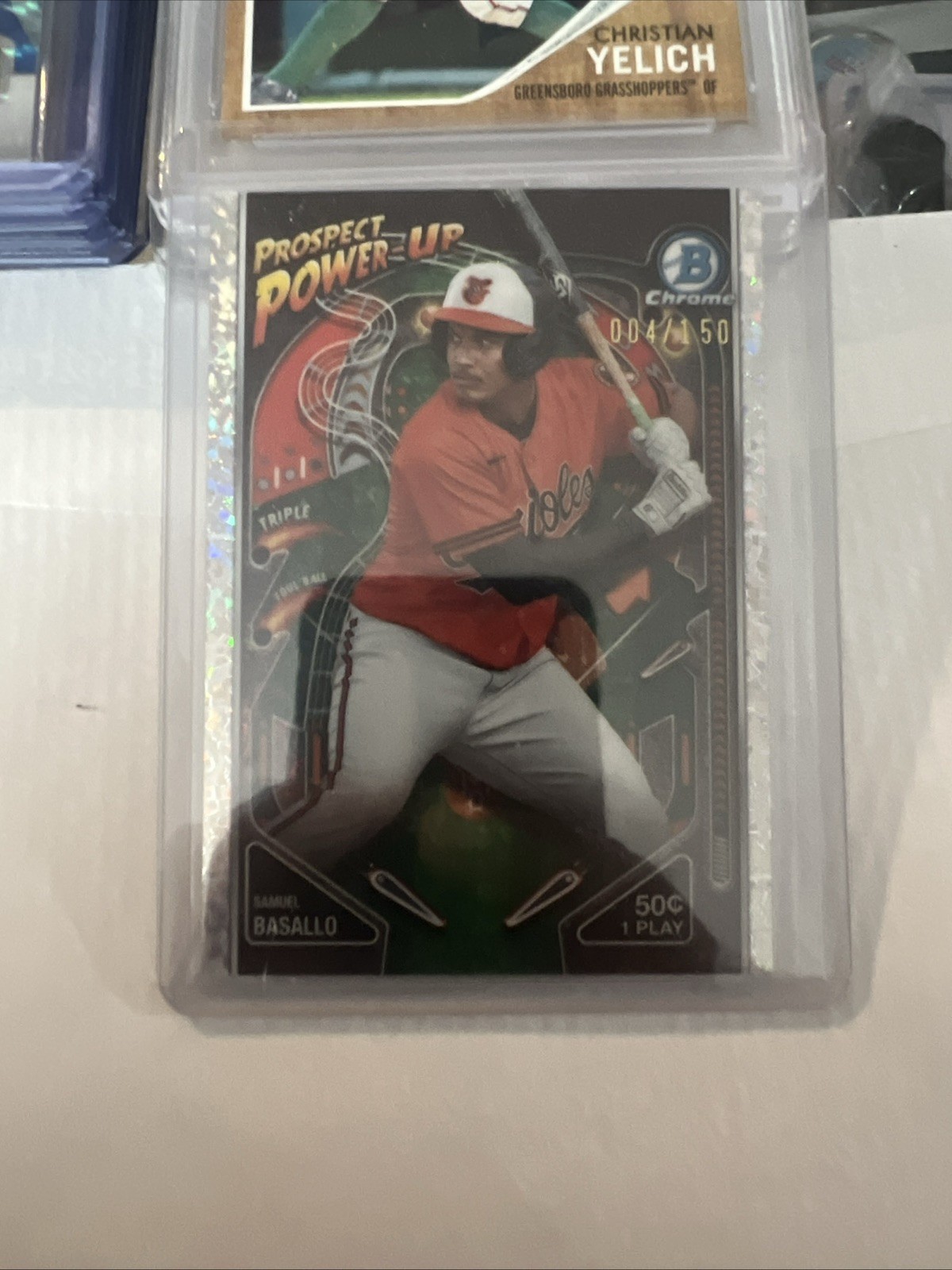 2024 Bowman Chrome Samuel Basallo Prospect Power-Up Mini-Diamond /150 