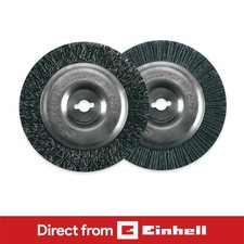 Einhell 2x Grout Cleaner Brush Set 10cm Steel And Nylon Brushes For GC-CC 18 Li