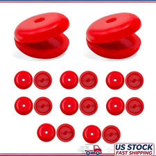 10 Sets Snap-on Seat Belt Button Stops Plastic Stopper Clips Prevent Color Red 10 Sets Snap-on Seat Belt Button Stops Plastic Stopper Clips Prevent Color Red