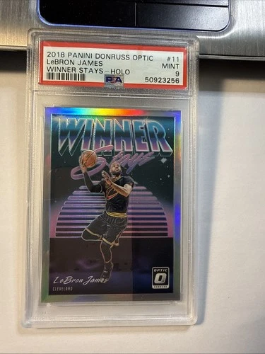 2018 Panini Donruss Optic LeBron James #11 Holo Winner Stays Prizm PSA 9 Mint