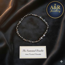 4mm Faceted Hematite Bracelet Unisex Magnetic Stone Therapy 14-20cm