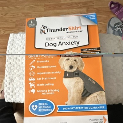 ThunderShirt Dog Anxiety Calming Wrap Thundershirt, Size Large, Gray