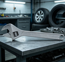 18 Adjustable Wrench Chrome Plated Carbon Steel Wide Jaw Spanner