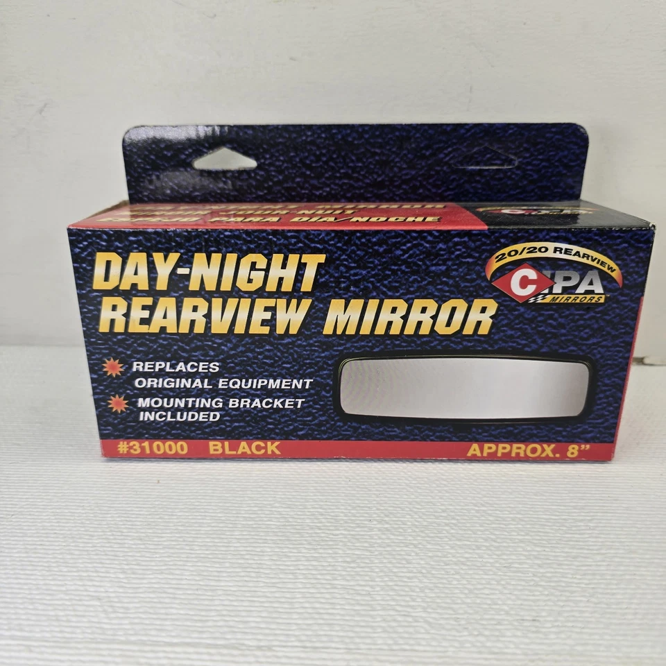 Interior Rear View Mirror CIPA-USA 31000 Day Night Rearview 31000 black W 8" - Image 2 of 4