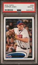 2012 Topps Chipper Jones #305 PSA 10 Gem Mint