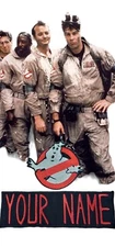 Ghostbusters Iron on Patch No Ghost & Name Tag: Text name Fast Best Quality