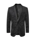 Skopes Big Size Westwood Black Paisley Sports Jacket For Mens in Size 36 - 62